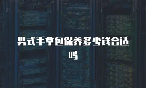 男式手拿包保养多少钱合适吗