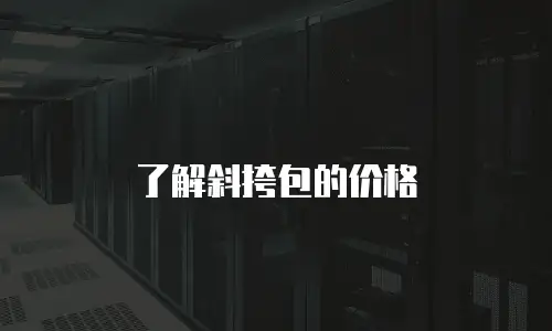 了解斜挎包的价格