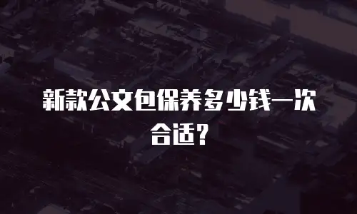 新款公文包保养多少钱一次合适？