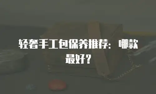 轻奢手工包保养推荐：哪款最好？