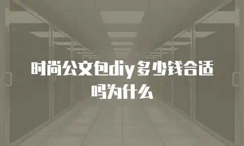时尚公文包diy多少钱合适吗为什么