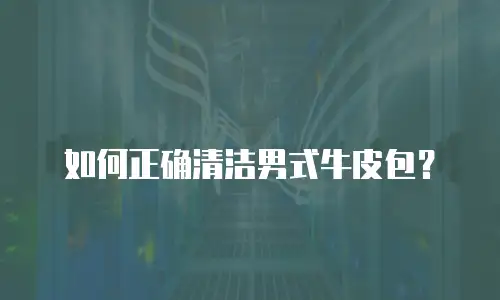 如何正确清洁男式牛皮包？