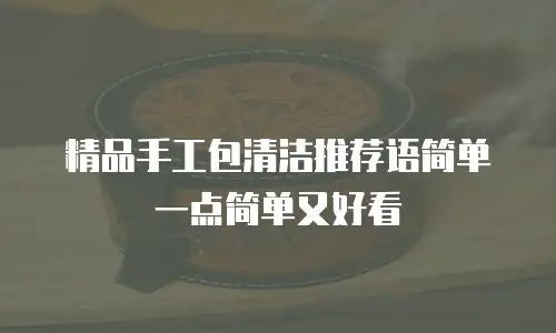 精品手工包清洁推荐语简单一点简单又好看