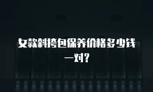 女款斜挎包保养价格多少钱一对？