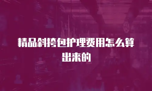 精品斜挎包护理费用怎么算出来的