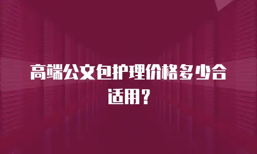 高端公文包护理价格多少合适用？