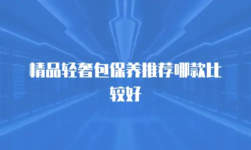 精品轻奢包保养推荐哪款比较好