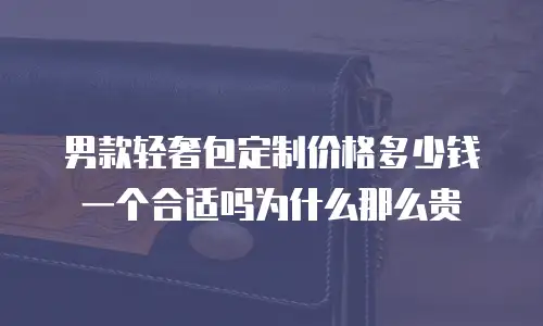 男款轻奢包定制价格多少钱一个合适吗为什么那么贵
