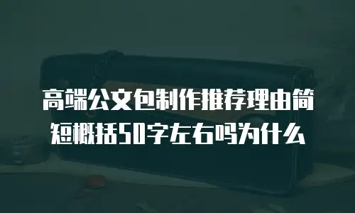 高端公文包制作推荐理由简短概括50字左右吗为什么