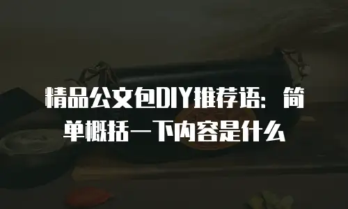 精品公文包DIY推荐语：简单概括一下内容是什么