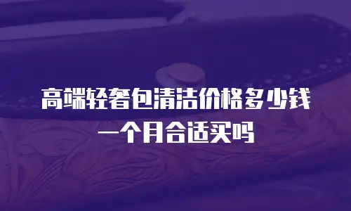 高端轻奢包清洁价格多少钱一个月合适买吗