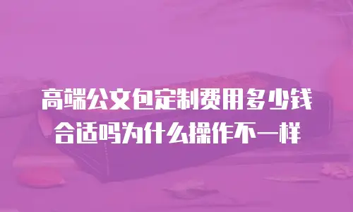 高端公文包定制费用多少钱合适吗为什么操作不一样