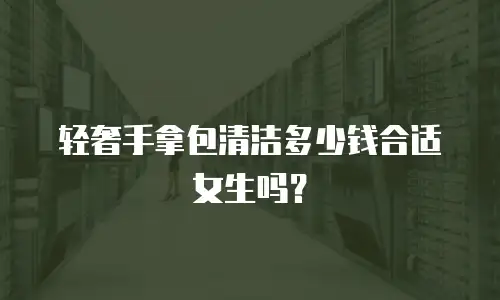 轻奢手拿包清洁多少钱合适女生吗？