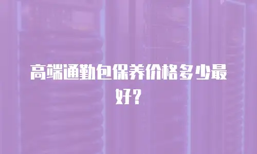 高端通勤包保养价格多少最好？