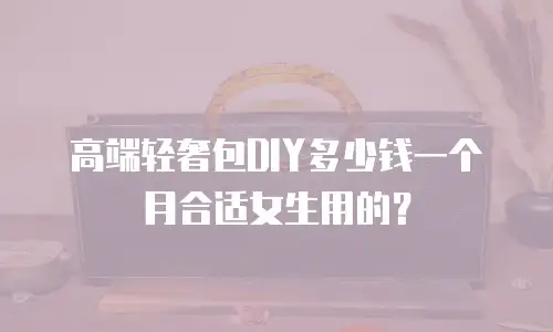 高端轻奢包DIY多少钱一个月合适女生用的？
