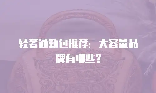 轻奢通勤包推荐：大容量品牌有哪些？
