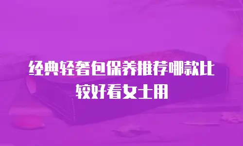经典轻奢包保养推荐哪款比较好看女士用