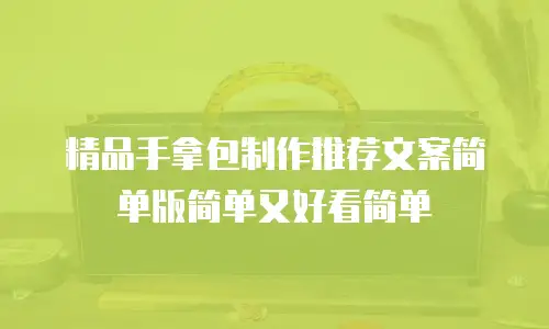 精品手拿包制作推荐文案简单版简单又好看简单