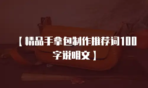 【精品手拿包制作推荐词100字说明文】