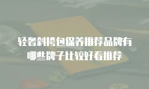轻奢斜挎包保养推荐品牌有哪些牌子比较好看推荐