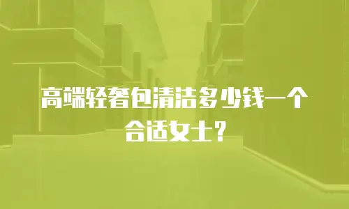 高端轻奢包清洁多少钱一个合适女士？
