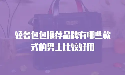 轻奢包包推荐品牌有哪些款式的男士比较好用