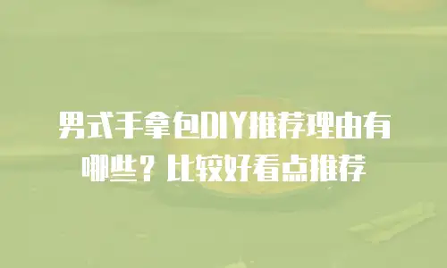男式手拿包DIY推荐理由有哪些？比较好看点推荐