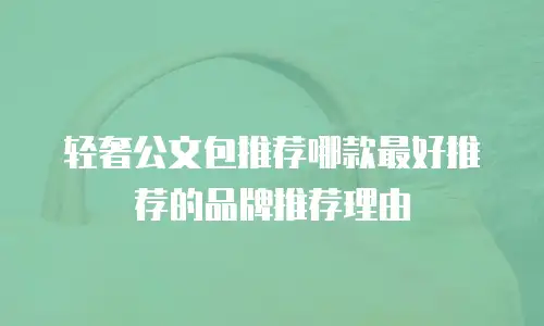 轻奢公文包推荐哪款最好推荐的品牌推荐理由