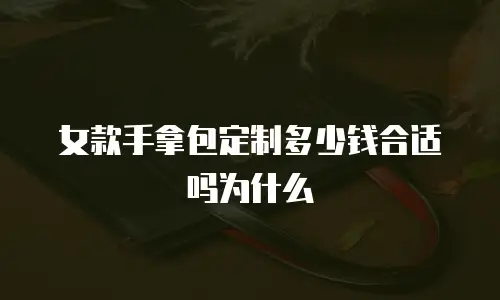 女款手拿包定制多少钱合适吗为什么