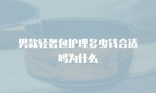 男款轻奢包护理多少钱合适吗为什么