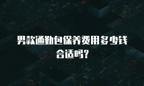 男款通勤包保养费用多少钱合适吗？