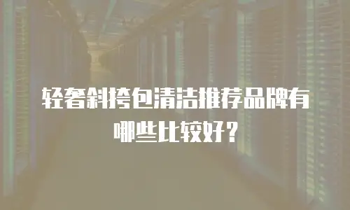 轻奢斜挎包清洁推荐品牌有哪些比较好？