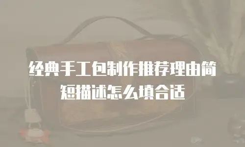 经典手工包制作推荐理由简短描述怎么填合适