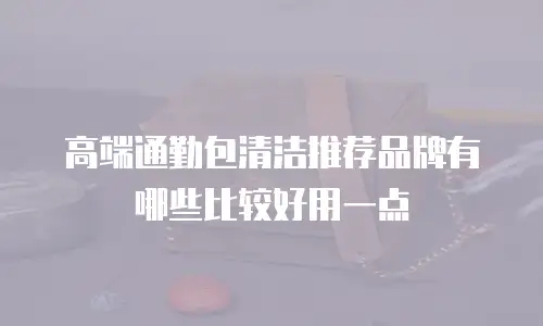 高端通勤包清洁推荐品牌有哪些比较好用一点