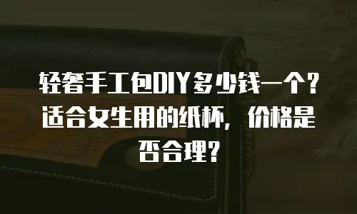 轻奢手工包DIY多少钱一个？适合女生用的纸杯，价格是否合理？