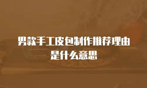 男款手工皮包制作推荐理由是什么意思