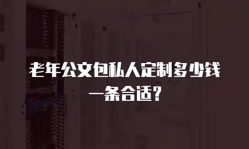 老年公文包私人定制多少钱一条合适？