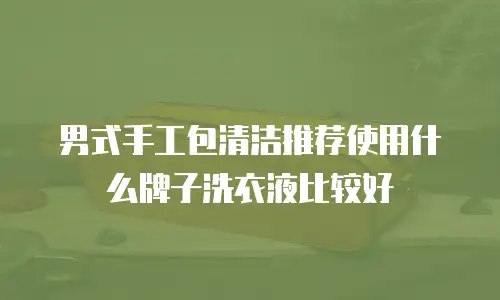 男式手工包清洁推荐使用什么牌子洗衣液比较好