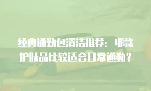 经典通勤包清洁推荐：哪款护肤品比较适合日常通勤？