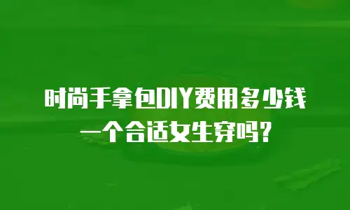 时尚手拿包DIY费用多少钱一个合适女生穿吗？