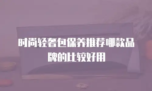 时尚轻奢包保养推荐哪款品牌的比较好用