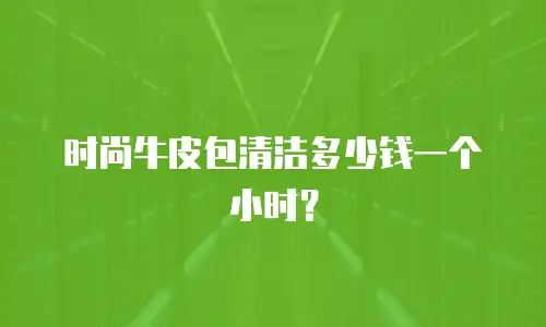 时尚牛皮包清洁多少钱一个小时？