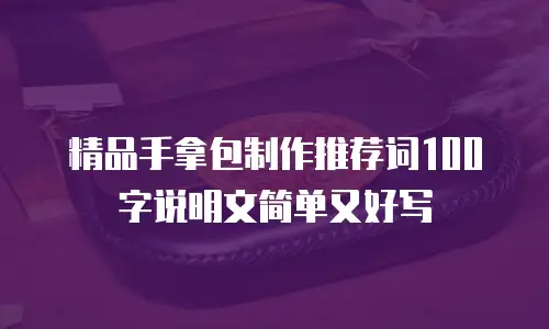 精品手拿包制作推荐词100字说明文简单又好写