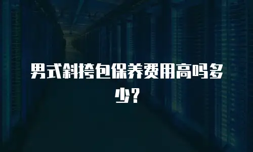 男式斜挎包保养费用高吗多少？