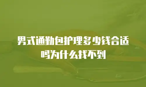 男式通勤包护理多少钱合适吗为什么找不到