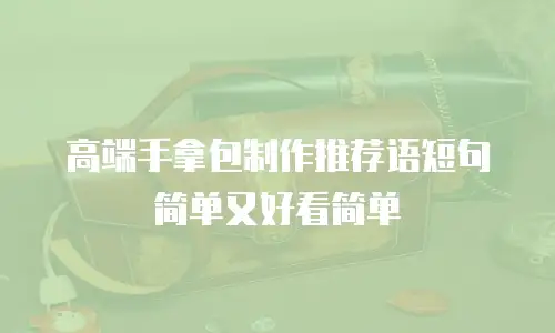 高端手拿包制作推荐语短句简单又好看简单