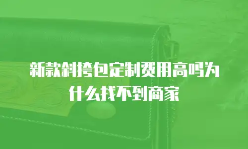 新款斜挎包定制费用高吗为什么找不到商家