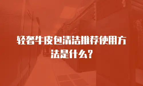 轻奢牛皮包清洁推荐使用方法是什么？