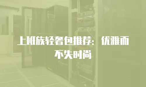 上班族轻奢包推荐：优雅而不失时尚