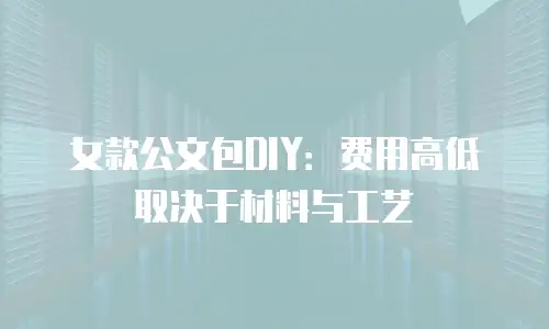 女款公文包DIY：费用高低取决于材料与工艺